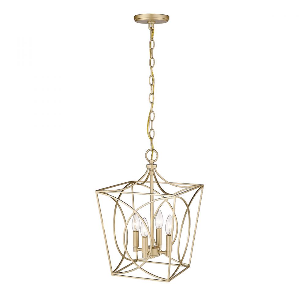 Tracy 4-Light Pendant light Painted Modern Gold