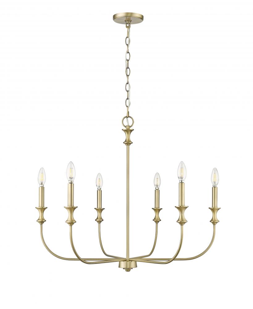 Savanne 6-Light Chandelier Ceiling Light Vintage Brass