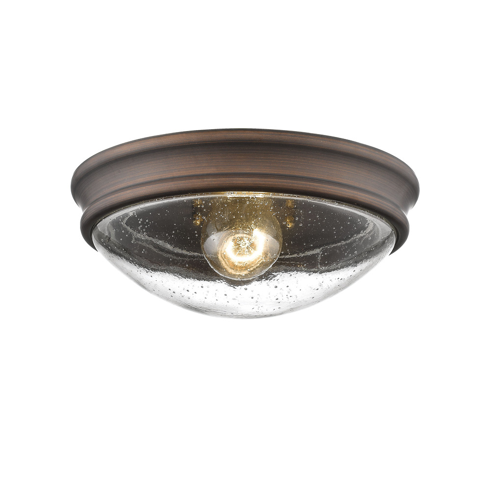 1-Light Flushmount Ceiling Light Rubbed Bronze