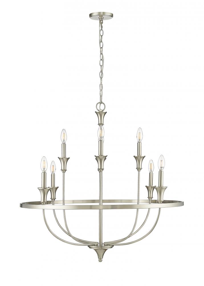 Emery 8-Light Chandelier Ceiling Light Brushed Nickel