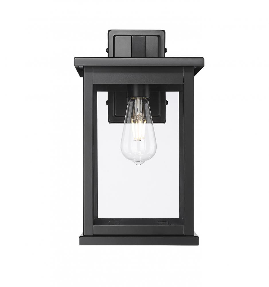 Bowton II 1-Light Outdoor Wall Sconce Powder Coated Black