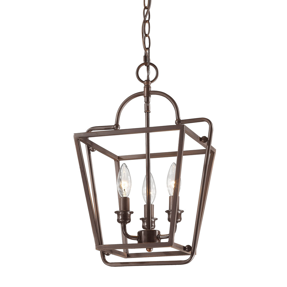 3-Light Pendant light Rubbed Bronze