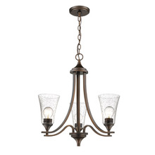  1463-RBZ - Natalie 3-Light Chandelier Ceiling Light Rubbed Bronze