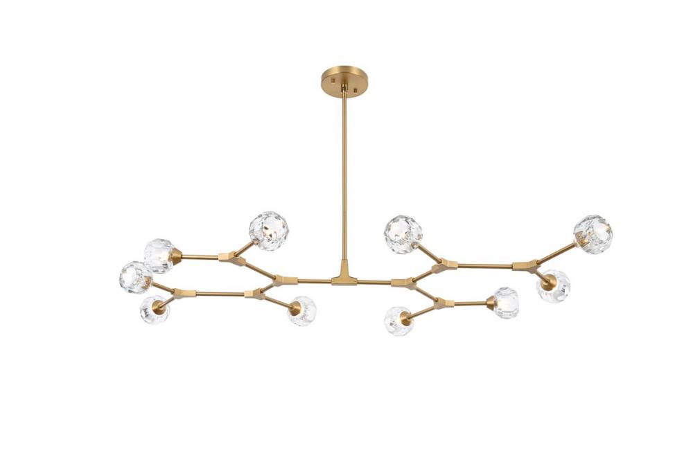 Zayne 10 Light Pendant in Gold