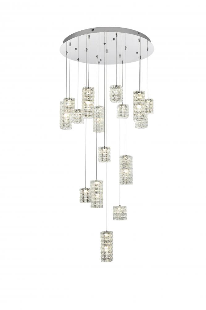 Aston 32 inch LED Pendant in Chrome