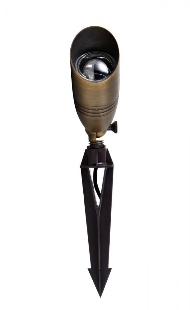 Outdoor Cast Brass Spot Light 3"wx8.5"h