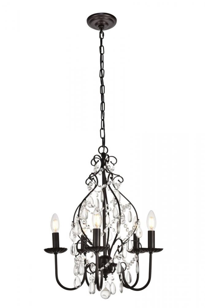 Blaise Collection Pendant D17 H23 Lt:5 Oil Rubbed Bronze Finish