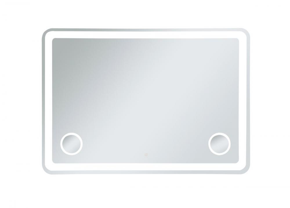 Lux 42inx60in Hardwired LED Mirror with Magnifier and Color Changing Temperature