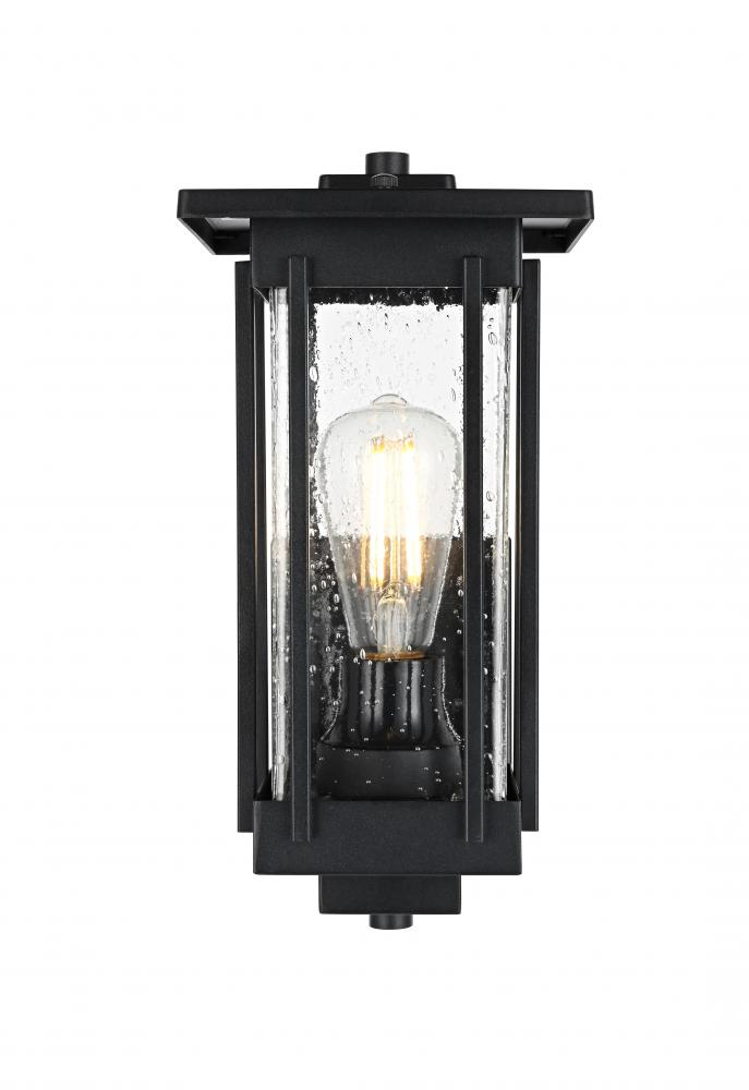 Melvale 7 inch Outdoor Pendant in Black