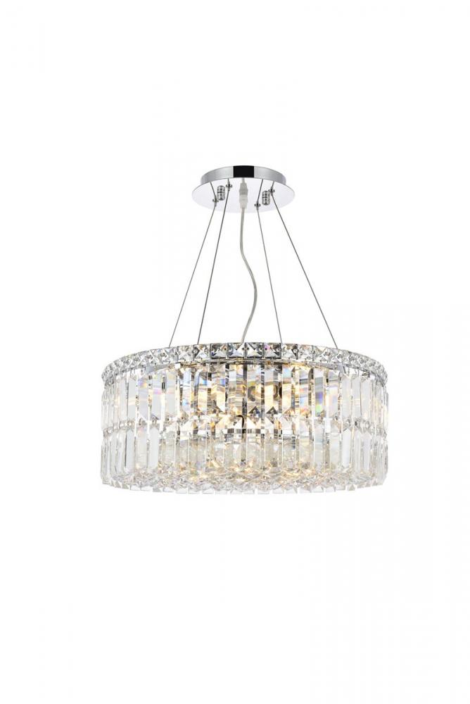 MaxIme 12 Light Chrome Chandelier Clear Royal Cut Crystal