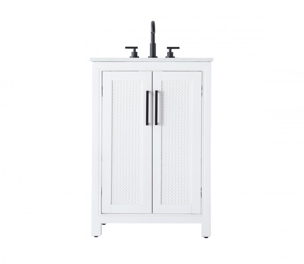 24 Inch Single Bathroom Vanity In White