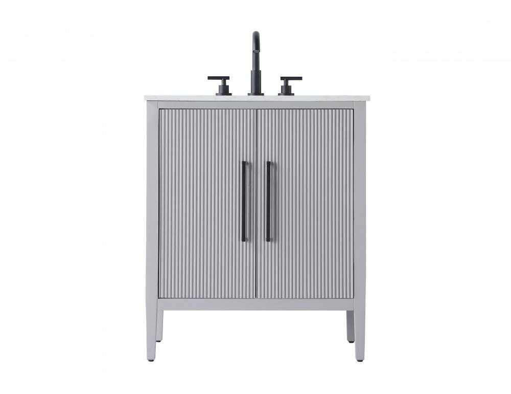 30 inch Single Bathroom Vanity in Grey