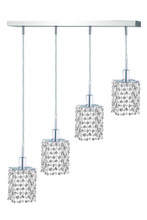 Elegant 1284D-O-S-CL/SA - Mini 4 light Chrome Pendant