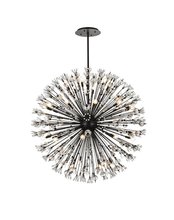 Elegant 2500D50BK - Vera 50 Inch Crystal Starburst Round Pendant in Black