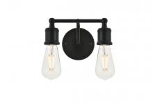 Elegant LD4028W9BK - Serif 2 Light Black Wall Sconce