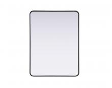 Elegant MR8A3040BLK - Contour Metal Rectangle Mirror 30x40 in Black