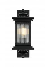 Elegant OD316W19BK - Collins 7 inch Outdoor Pendant in Black