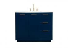 Elegant VF19442BL - 42 Inch Single Bathroom Vanity in Blue