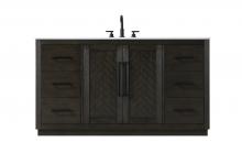 Elegant VF29060CO - 60 inch Single Bathroom Vanity in Chocolate Oak