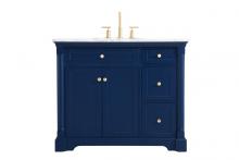 Elegant VF53042BL - 42 Inch Single Bathroom Vanity in Blue