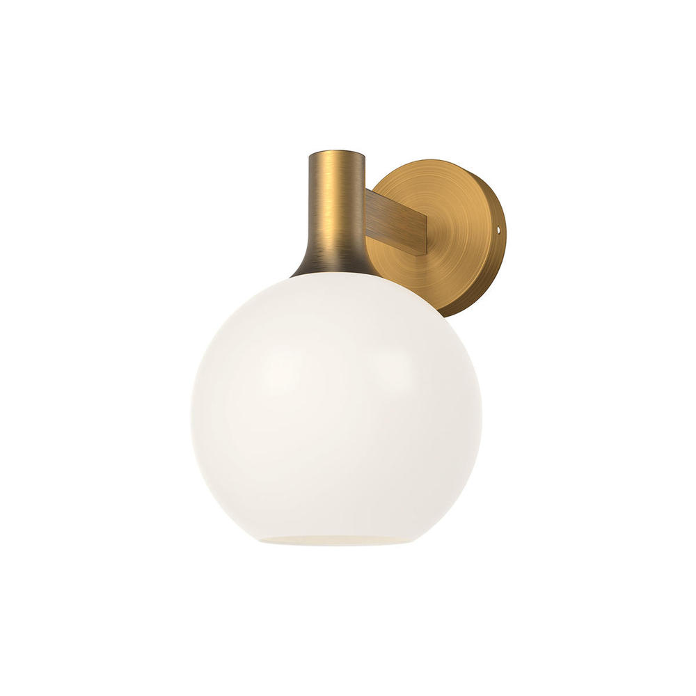 Castilla 8-in Aged Gold/Opal Matte Glass 1 Light Wall/Vanity