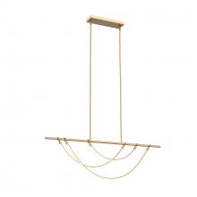 Alora Lighting LP317448VB-UNV - Aryas 48-in Vintage Brass LED Linear Pendant