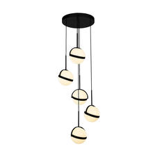 Alora Lighting MP301005MB - Globo 5 Head Matte Black LED Multi Pendant