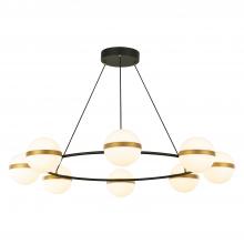 Alora Lighting CH302008MBBG - Tagliato 44-in Matte Black/Brushed Gold LED Chandeliers