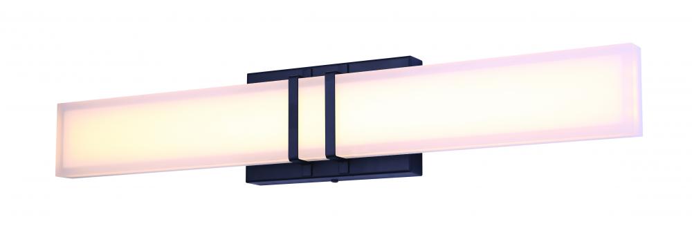 Carlyn LED Integrated Vanity Light, Black Finish