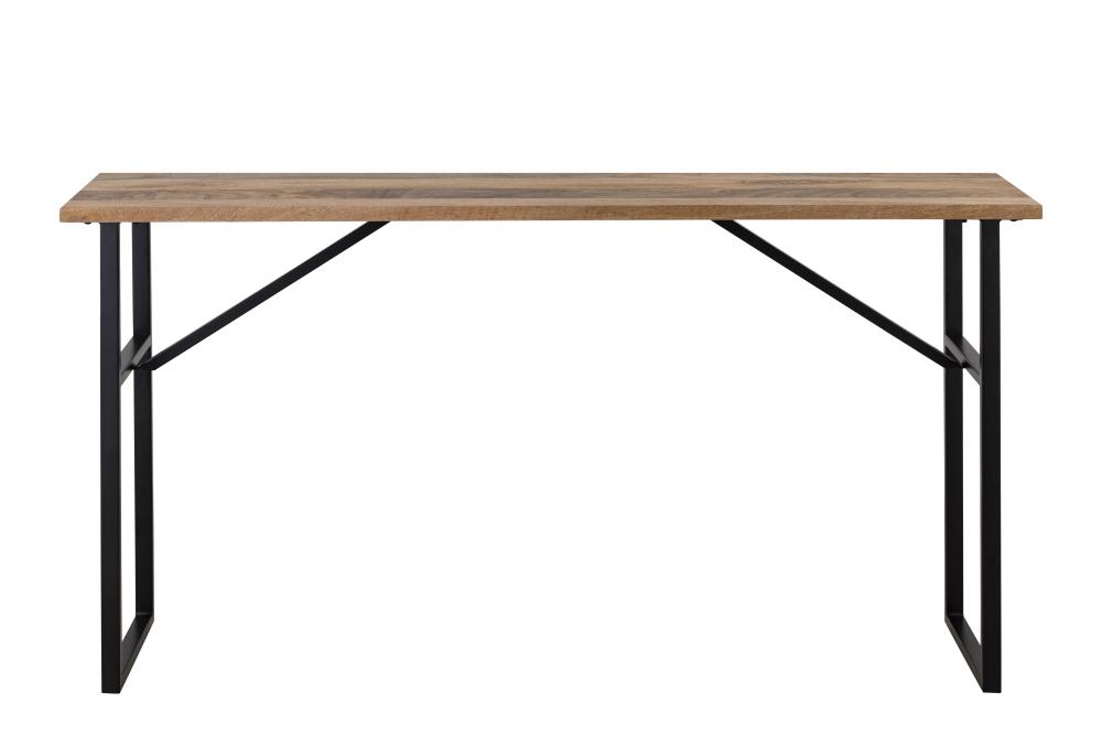 DEVEN Natural Wood and Black Finished Console Table