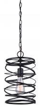 Canarm IPL411B01BK - RYLAND, MBK Color, 1 Lt Chain Pendant, 100W Type A,, 8" W x 14" H