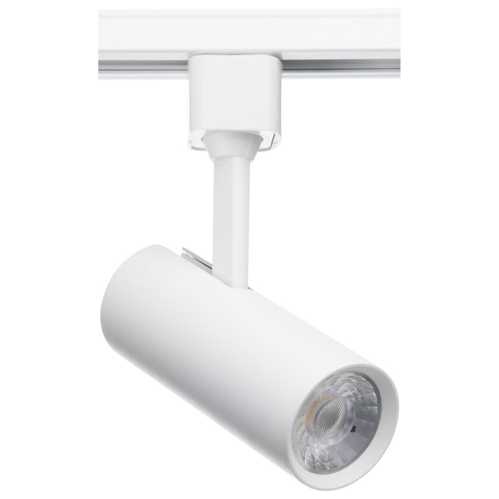 10 Watt; LED Commercial Track Head; White; Cylinder; 24 Degree Beam Angle