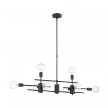 Nuvo 60/6862 - Delphi- 8 Light Island Pendant - Black Finish