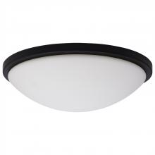 Nuvo 62/1944 - Button; 17 Inch LED Flush Mount Fixture; Matte Black Finish; CCT Selectable; 120 Volts