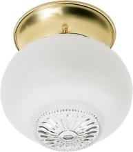 Nuvo SF77/122 - 1 Light - 6" Flush Clear Bottom Glass - Polished Brass Finish