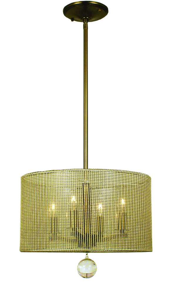 4-Light Mahogany Bronze Simone Mini Chandelier