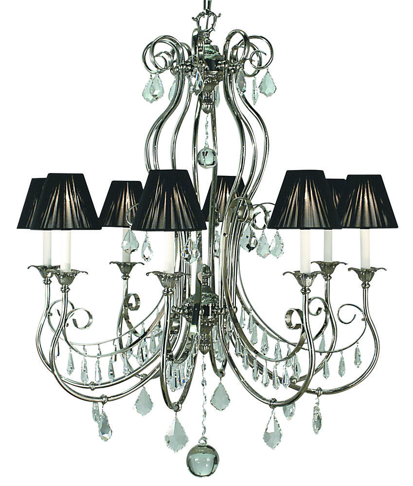 8-Light Polished Silver Princessa Dining Chandelier