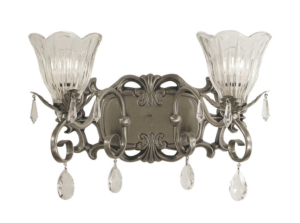 2-Light Brushed Nickel Liebestraum Sconce