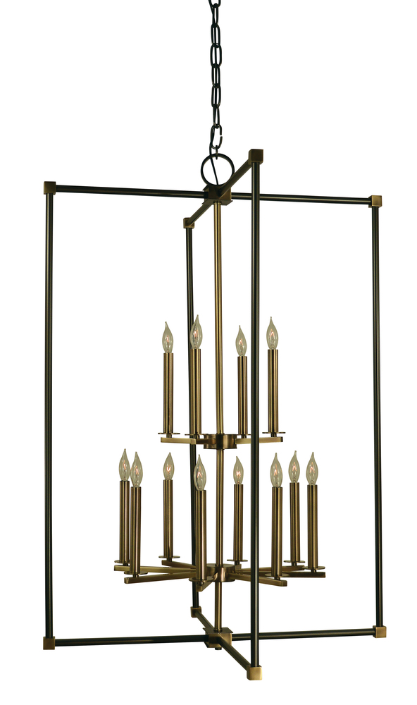 4-Light Brushed Nickel/Polished Nickel Lexington Chandelier