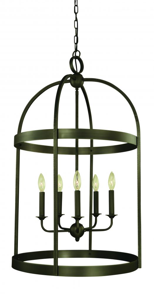 5-Light Iron Heidelberg Foyer Chandelier