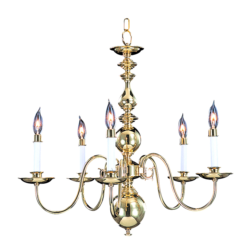 5-Light Mahogany Bronze Jamestown Dining Chandelier