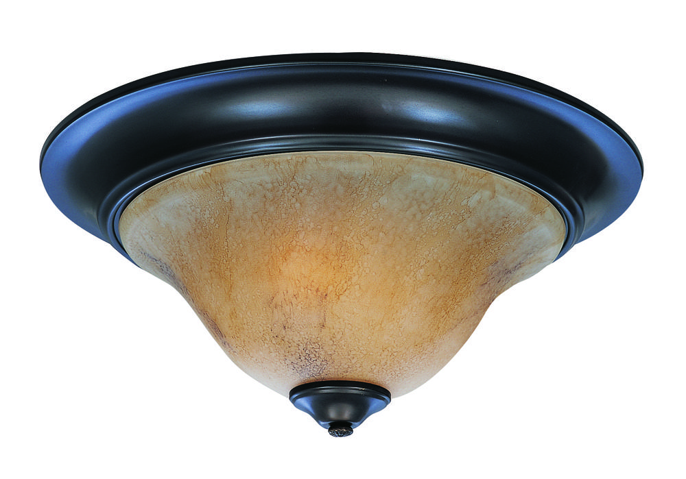 2-Light Matte Black Black Forest Flush / Semi-Flush Mount