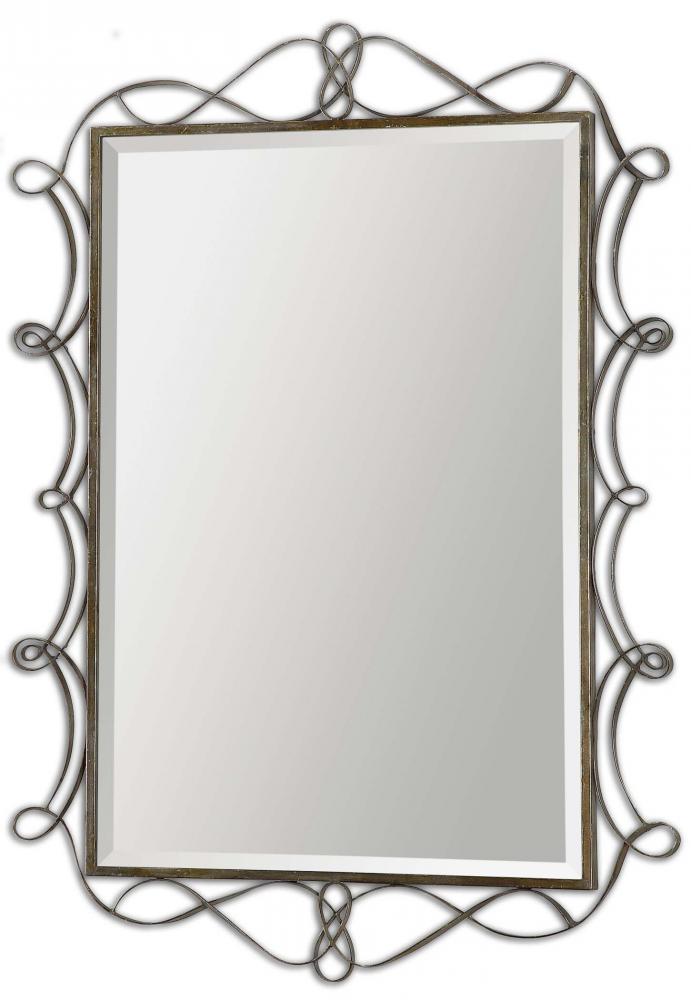 Uttermost Polia Scrolled Metal Mirror