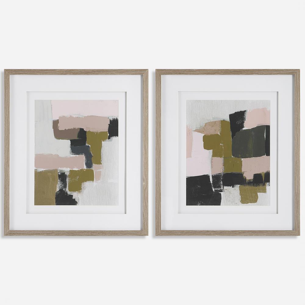 Uttermost Color Block Framed Prints, Set/2