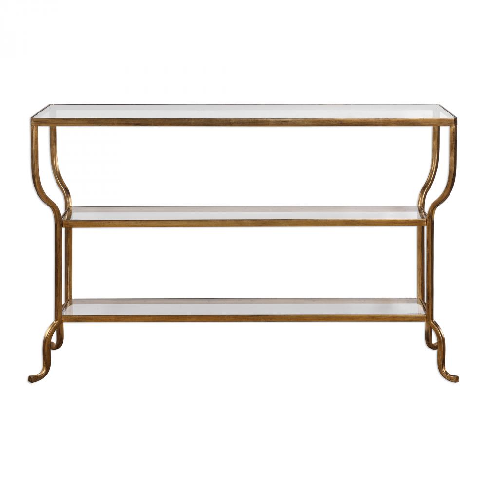 Deline Gold Console Table