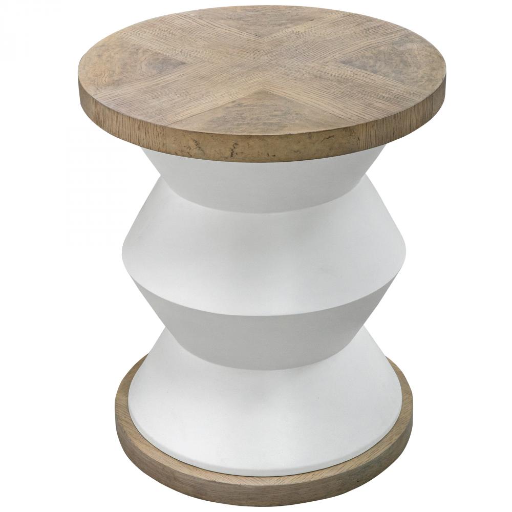 Spool Geometric Side Table