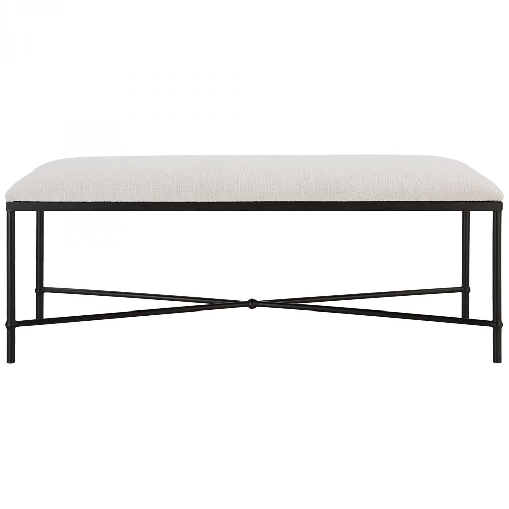 Uttermost Avenham Black Framed Bench