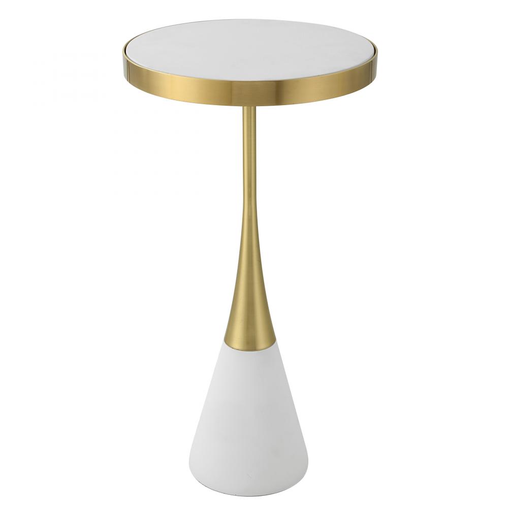 Uttermost Apex White Concrete Accent Table