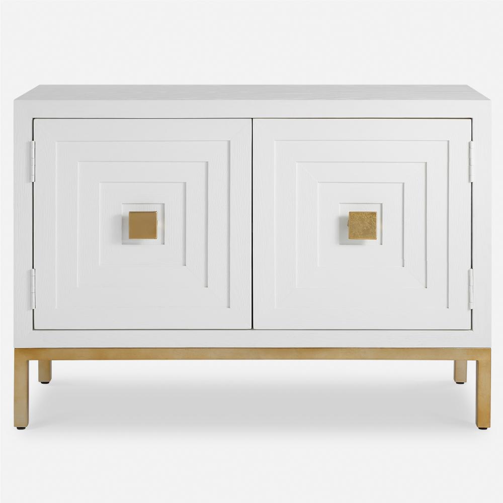 Uttermost Aiken White 2 Door Cabinet