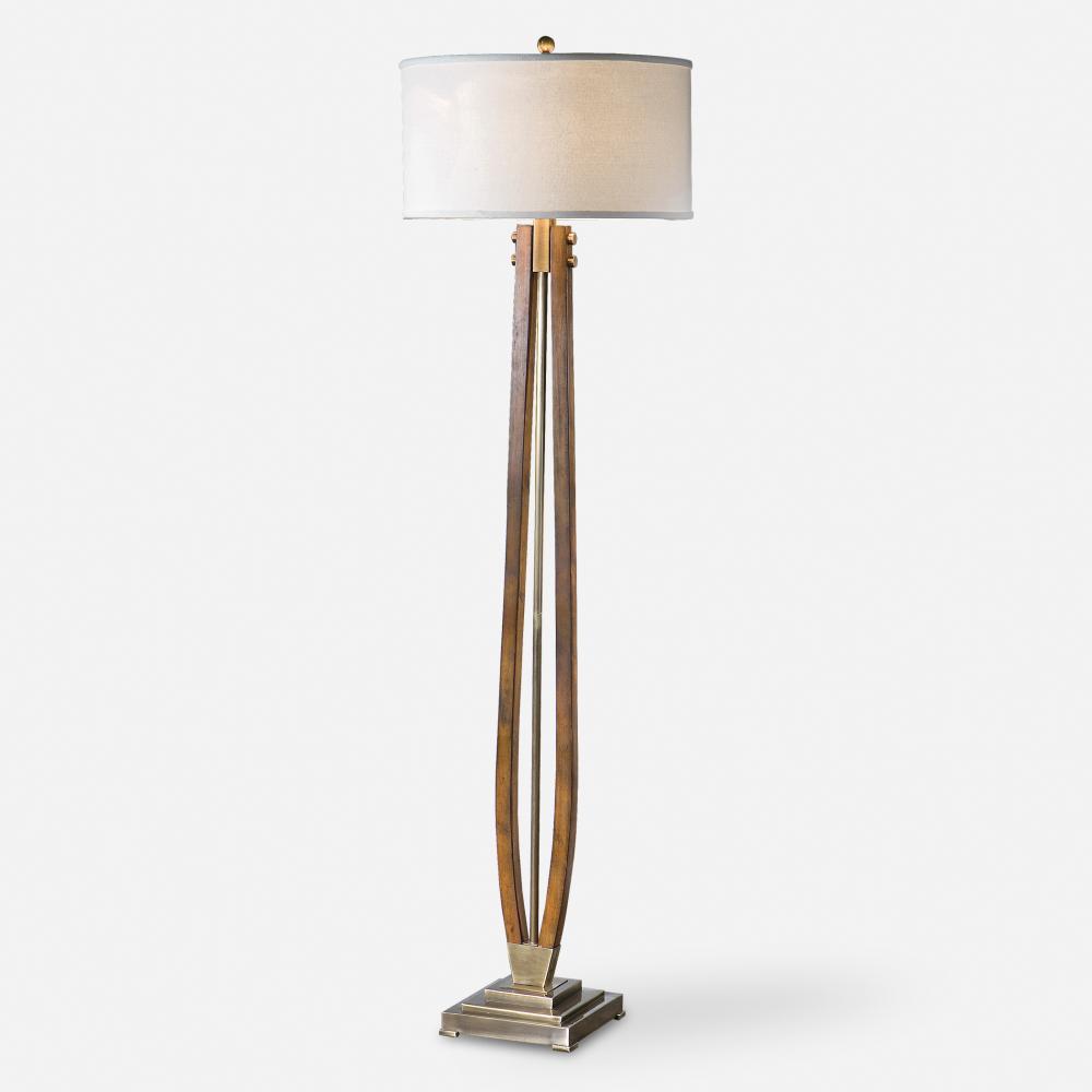 Uttermost Boydton Burnished Wood Floor Lamp